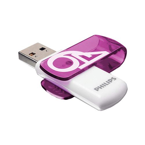 Pack 3 Clés USB Philips 64 Go Blanc et Rose