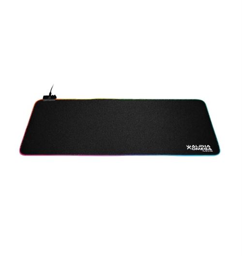 Tapis de souris XXL RGB Alpha Omega Players Noir