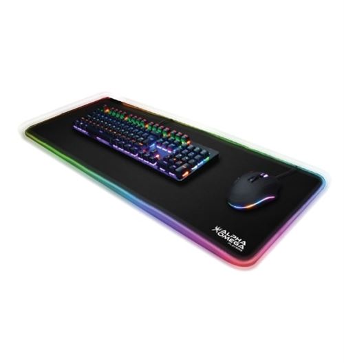 Logitech-Grand tapis de souris RGB Xl Gaming, avec LED, 40x90