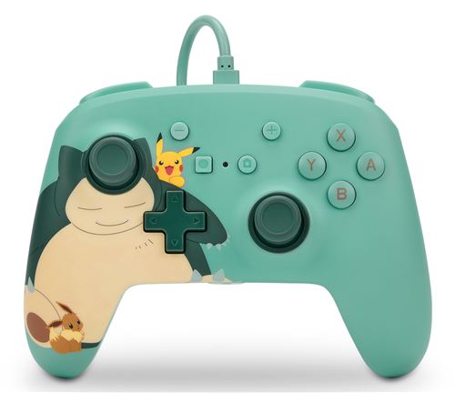Manette filaire améliorée pour Nintendo Switch PowerA Pokémon Snorlax et ses amis