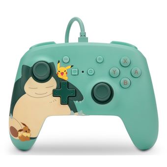 Manette filaire améliorée pour Nintendo Switch PowerA Pokémon Snorlax et ses amis