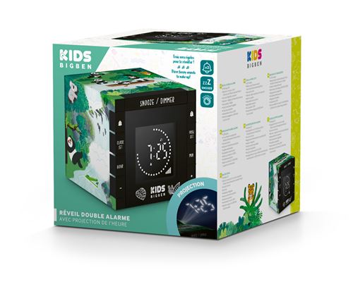 Bigben r70ppanda reveil cube projecteur decor panda BIG3499550385168