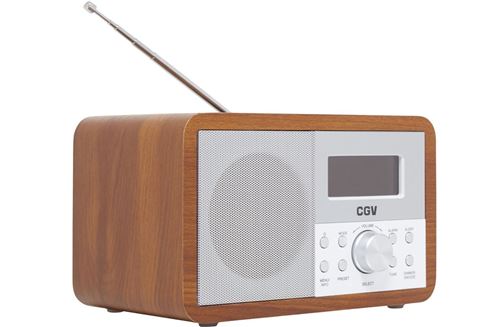 Radio-réveil Cgv DR25+ FM/DAB+ Marron