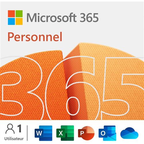 Microsoft 365 Personnel 1 utilisateur Abonnement 12 mois