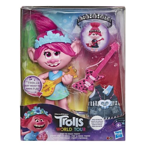 DreamWorks World Tour Pop en Rock Trolls Poppy figuur