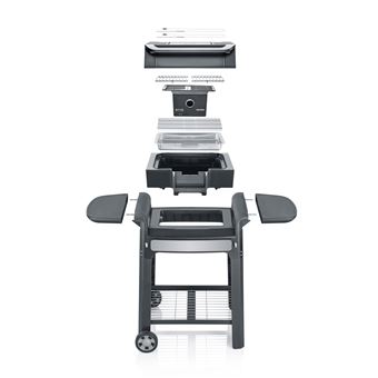 Barbecue électrique connecté sur chariot Severin PG8139 3000 W Noir