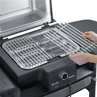 Barbecue électrique connecté sur chariot Severin PG8139 3000 W Noir