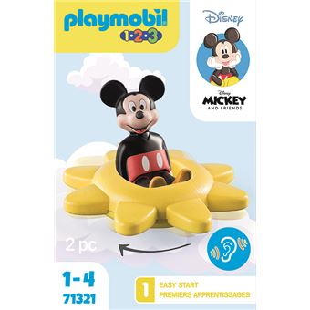 Playmobil 1.2.3 71321 Mickey et Toupie soleil