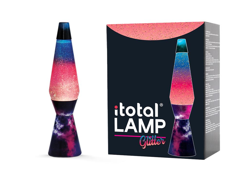 I-TOTAL - Lampe à Lave Magma & Glitter (Rainbow)
