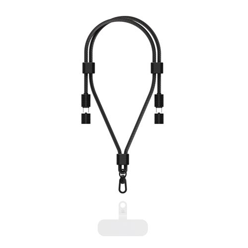 Câble de charge Dragonne Force Power USB C vers USB C 60 W Noir