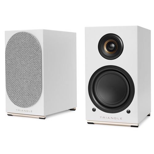 Enceintes connectées Hi-Fi Triangle AIO TWIN Blanc Givré vendues à la paire
