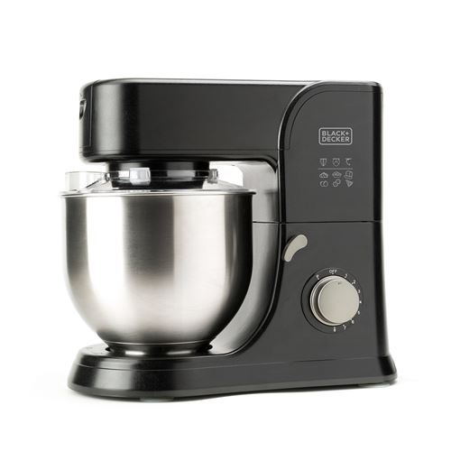 Black Decker Noir Robot Pâtissier Bxkm1001e Black+Decker 1000W Inox