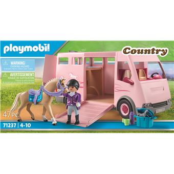 8€70 sur Playmobil Country 71237 Van avec chevaux - Playmobil - Achat &  prix