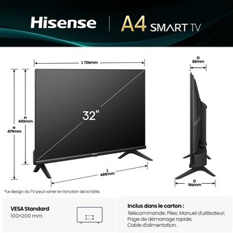 TV LED Hisense HD 32A49Q 80 cm 2025