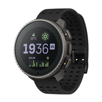 Montre connectée Suunto Vertical Titanium Solar Black avec bracelet silicone Noir