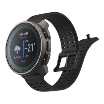 Montre connectée Suunto Vertical Titanium Solar Black avec bracelet silicone Noir