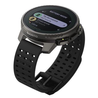 Montre connectée Suunto Vertical Titanium Solar Black avec bracelet silicone Noir