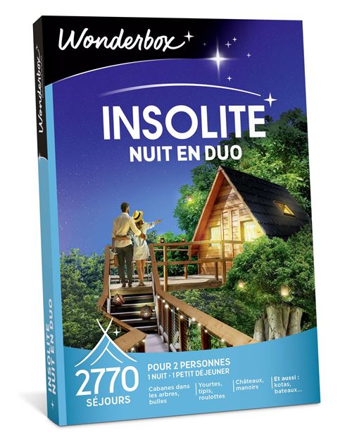 Coffret cadeaux Wonderbox Nuit Insolite en duo