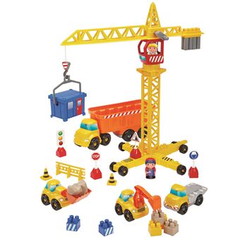 Chantier Ecoiffier Abrick Travaux publics et grue