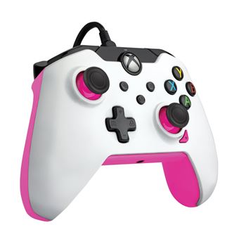 Manette filaire Pdp pour Xbox et PC Blanc et rose