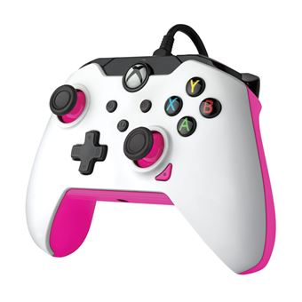 Manette filaire Pdp pour Xbox et PC Blanc et rose