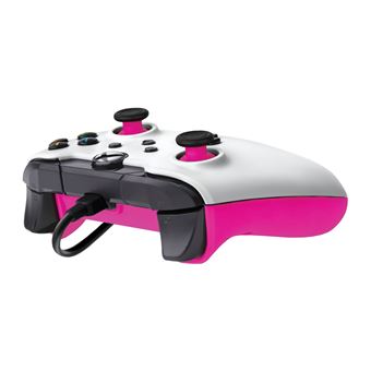 Manette filaire Pdp pour Xbox et PC Blanc et rose