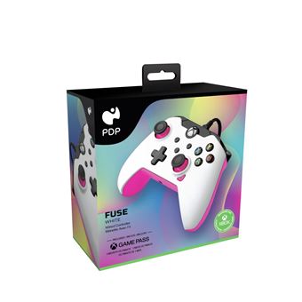 Manette filaire Pdp pour Xbox et PC Blanc et rose