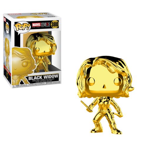 Figurine Funko Pop Bobble Black Widow Chrome Marvel 