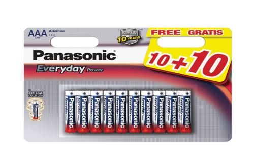 Pack de 10+10 piles Panasonic Everyday Power LR03 AAA