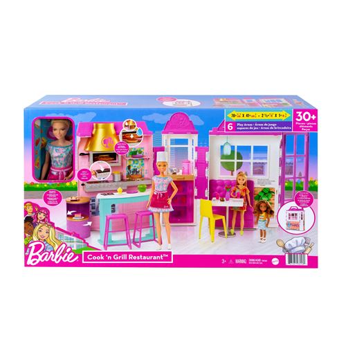 Barbie Multicolore Restaurant De Avec Poupée Incluse