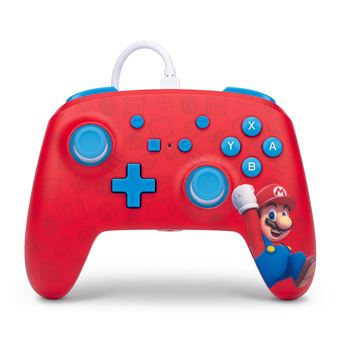 Manette filaire pour Nintendo Switch PowerA Woo-Hoo! Mario Rouge