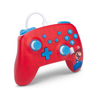 Manette filaire pour Nintendo Switch PowerA Woo-Hoo! Mario Rouge