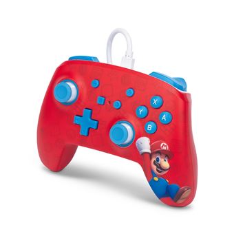 Manette filaire pour Nintendo Switch PowerA Woo-Hoo! Mario Rouge