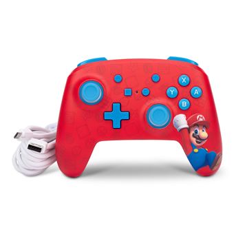 Manette filaire pour Nintendo Switch PowerA Woo-Hoo! Mario Rouge