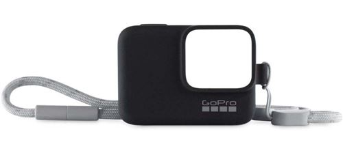 GoPro Beschermingshoes Silicone Zwart + Koord voor Hero7 Wit/Zilver/Zwart