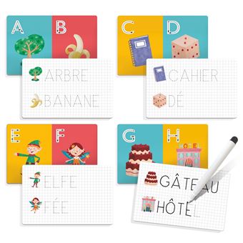 Jeu éducatif Headu Flashcards Ardoisettes Je Lis et J'écris