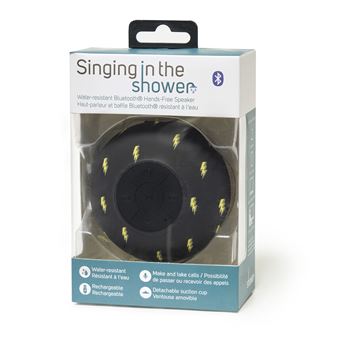 Haut-parleur et baffle Bluetooth Flash Legami Singing in the shower Noir