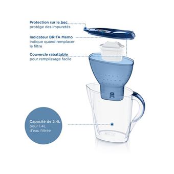 CARAFE FILTRANTE MARELLA BLEU 1 FILTRE A EAU MAXTRA PRO - ALL-IN-1