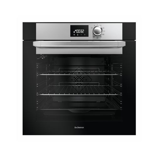 Four Multifonction + Pyrolyse - 73 L - programmateur electronique LED Blanc - Chaleur tournante 6 positions cuisson - basse temperature - porte froide - 2 Grilles - 1LF45 - Classe A+ -Verre