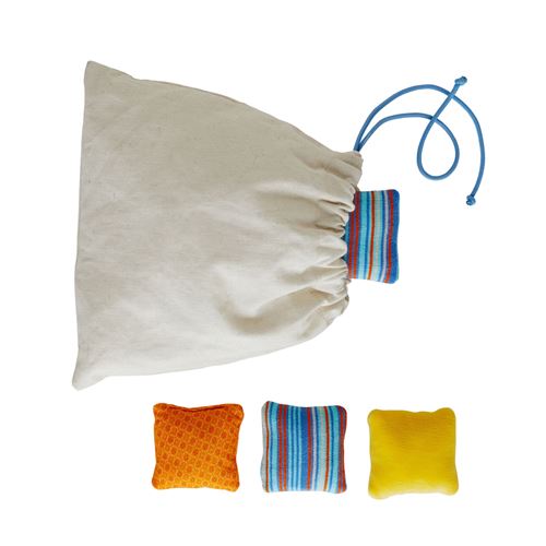 Jeu d'éveil Coussins sensoriels en coton bio Montessori