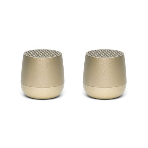 Set d'enceintes Bluetooth nomades 2x3W Lexon Twin Mino Or