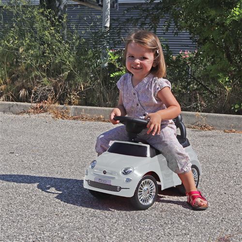 Camminatore Fiat 500 Turbo Challenge – Con Clacson E Volante, Per Bambini Da 12 A 36 Mesi, Max 25 Kg, Colore Blu, In Plastica