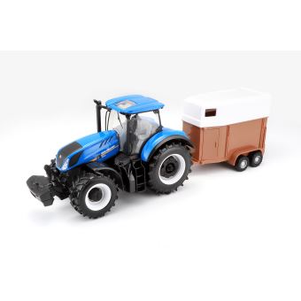 Tracteur Remorque Cheval Bburago Collection Ferme 1:32