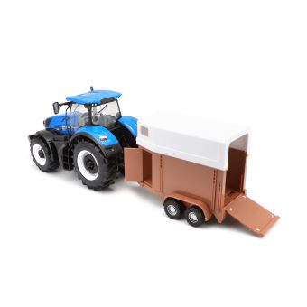 Tracteur Remorque Cheval Bburago Collection Ferme 1:32