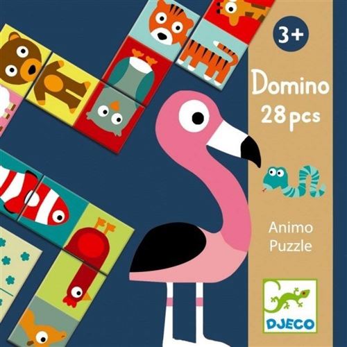 Domino 28 pièces Djeco Animo-Puzzle  -  reconditionné disponible sur Fnac