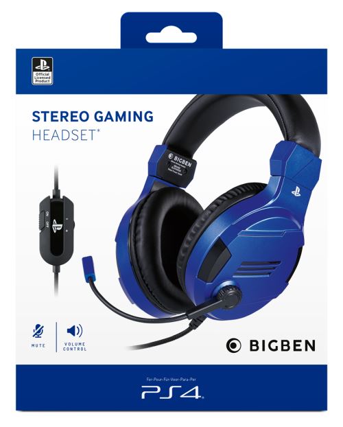 OFFICIAL STEREO GAMING HEADSET V3 FOR PS4 BLUE