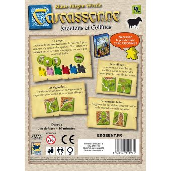 Jeu de stratégie Asmodee Carcassonne Moutons et Collines Extension 9