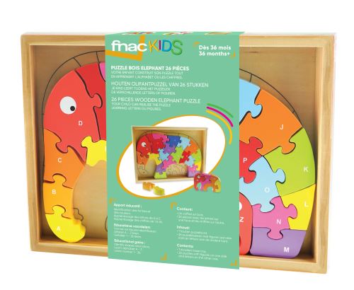 Puzzle en bois Elephant 26 pièces Exclusivité Fnac