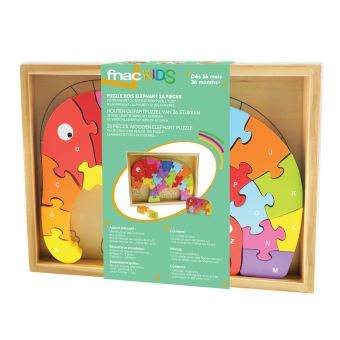 PUZZLE BOIS ELEPHANT 26 PIECES