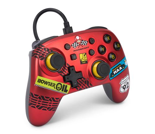 Manette Filaire Améliorée Powera Nano Mario Kart Pour Nintendo Switch